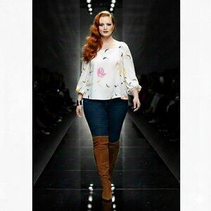 White balloon‎ Sleeve Blouse